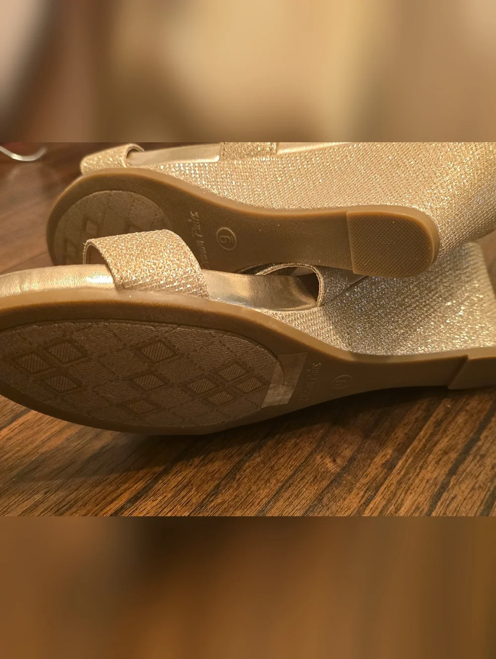 Dream Pairs Gold Glitter Strappy Sandals